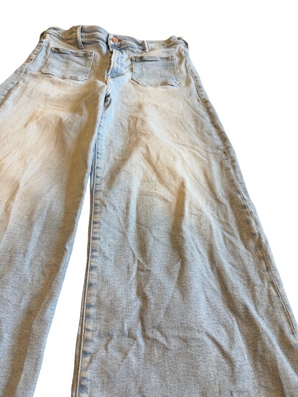Mother Lil Patch Pocket Undercover Sneak California Cruiser Jeans Size 31 Womens - Picture 3 of 13